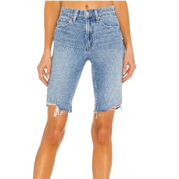 Paige Womens Robbie Ultra High-Rise Denim Bermuda Shorts. BKE Size 25 #1251 NWT - Picture 1 of 11